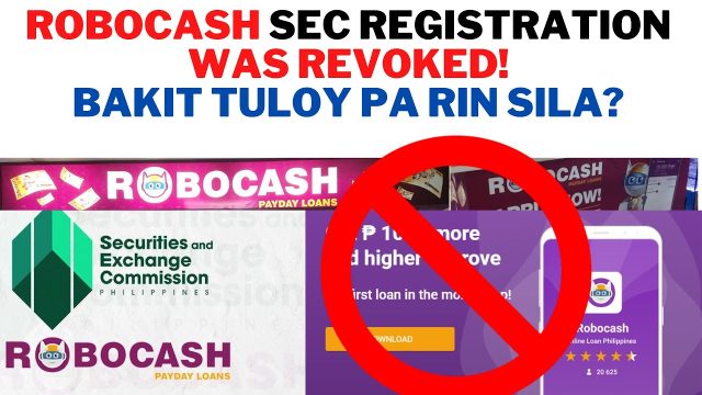 SEC headquarters sign in Manila as officials announce license revocation for unauthorized lending branches.