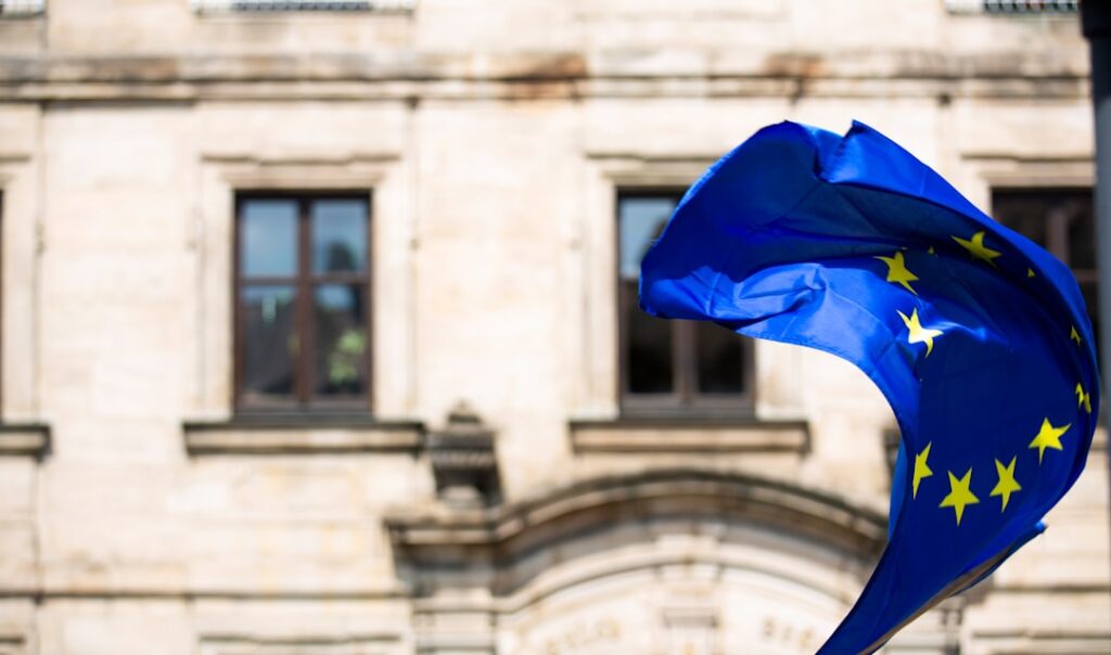 Beate Gminder at a European Commission meeting, discussing EU migration and home affairs policy.