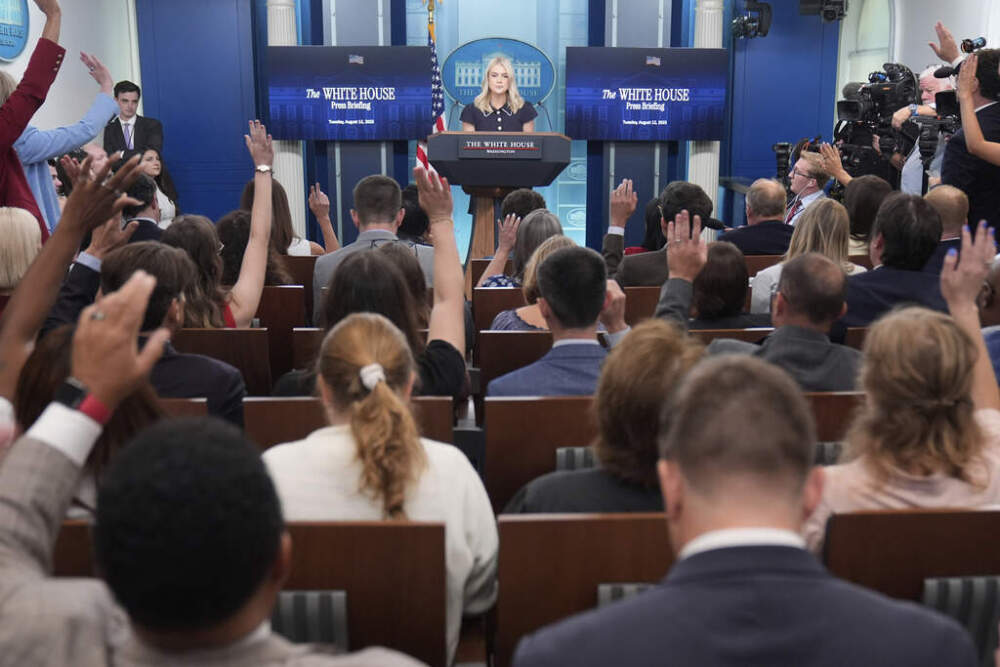 Reporters In The White House Press Briefing Room